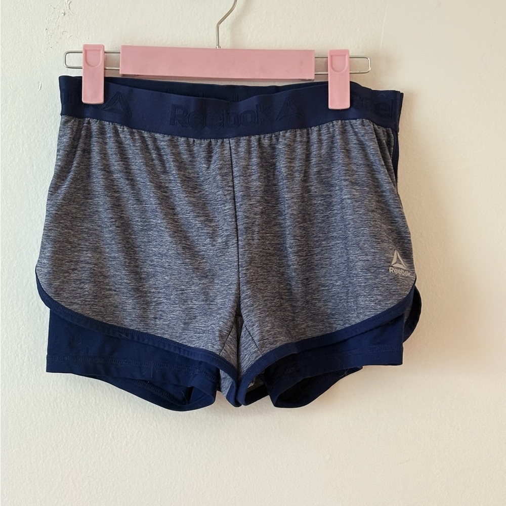 Reebok Women's Athletic Shorts in Gray and Navy